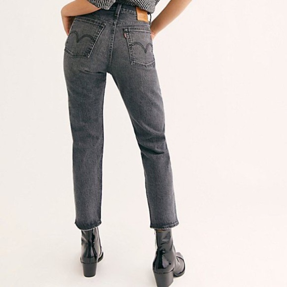Levi's Women's Charcoal “Wedgie” Straight Leg Jeans